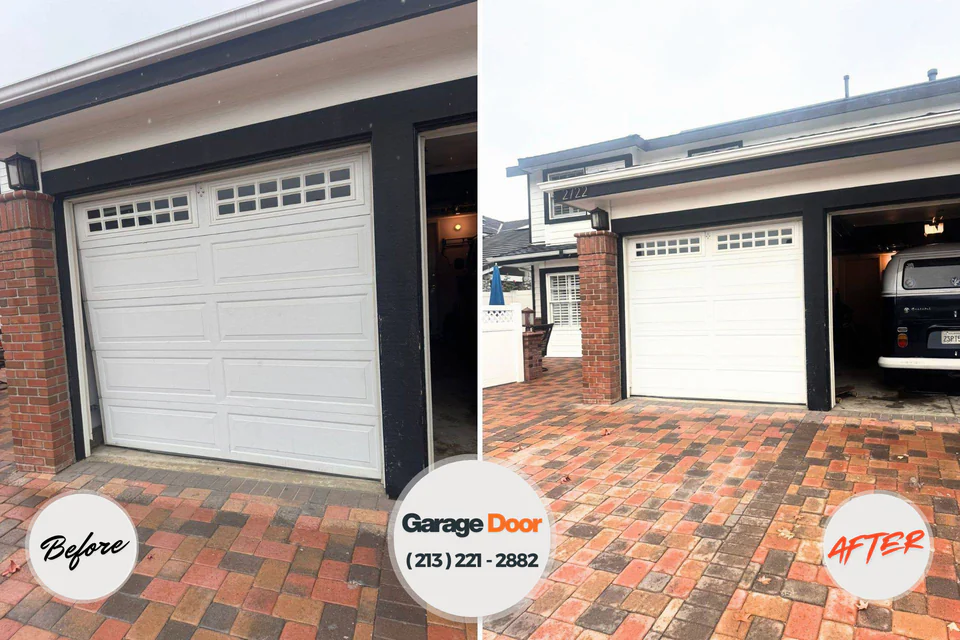 Before and after: garage door repair Soperton, GA